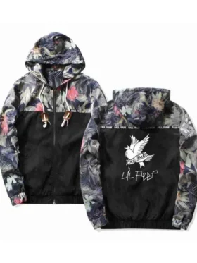 Buy Songwriter Lil Peep Crybaby Flowers Printed Hooded Jacket