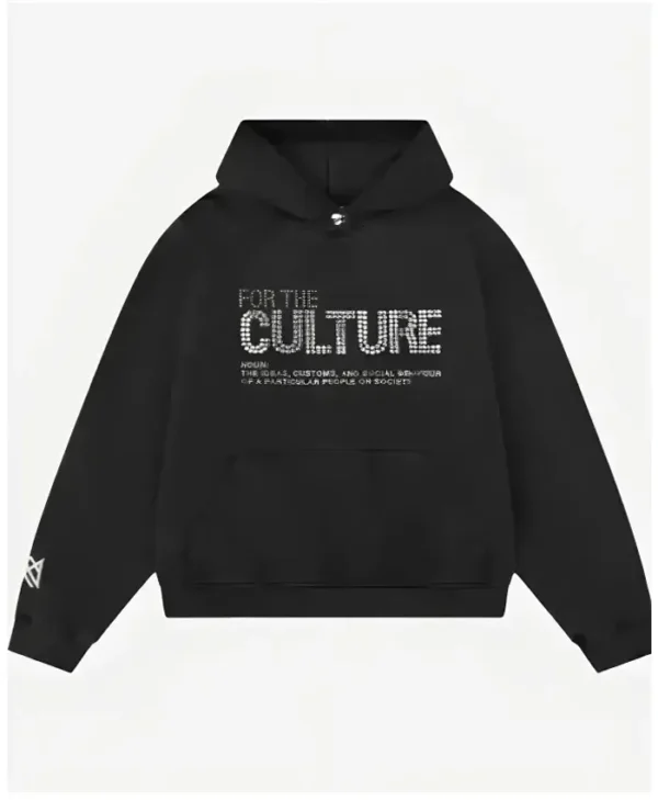 For The Culture Crystal Hoodie Black