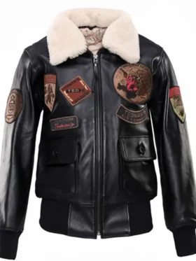 Alannah Women Military G1 Shearling Leather Jacket
