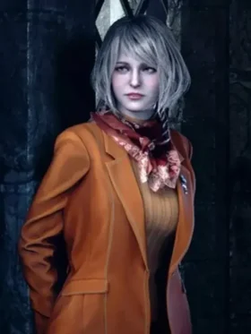 Ashley Remake Resident Evil 4 Brown Leather Blazer