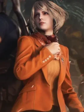 Ashley Remake Resident Evil 4 Brown Leather Blazer For Women