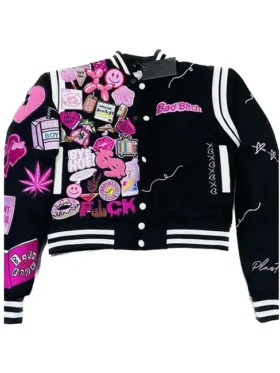 Burn Book Black Plastics Varsity Jacket