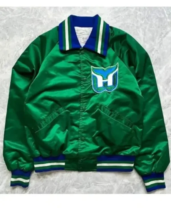 Hartford Whalers Starter Green Satin Jacket
