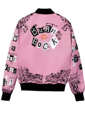 Shop Anacoreta Burn Book Pink Bomber Jacket