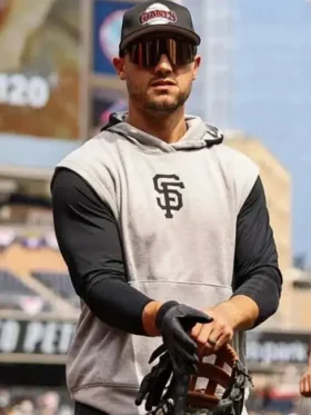 Buy MLB San Francisco Giants Grey Sleeveless Pullover Hoodie For Sale Men And Women