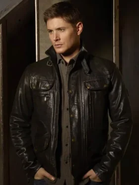 Dean Winchester Supernatural Black Leather Jacket