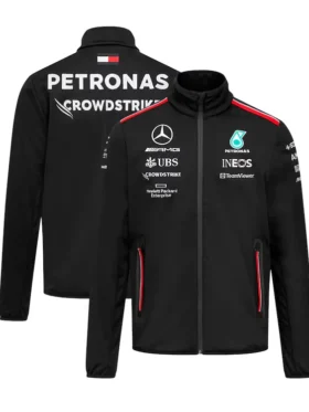 Mercedes F1 Softshell Black Jacket On Sale