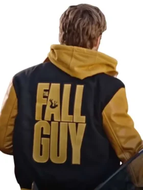 Shop Ryan Gosling The Fall Guy Yellow and Black Varsity Jacket