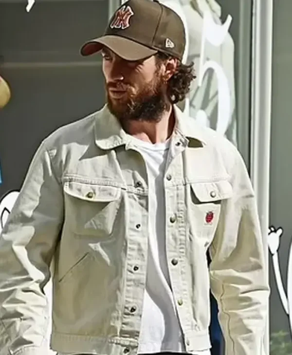 Aaron Taylor-Johnson White Trucker Jacket