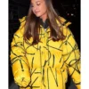 Ariana Grande Oversized Yellow Puffer Jacket