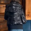 Black Michelle Keegan Fool Me Once Hooded Puffer Jacket