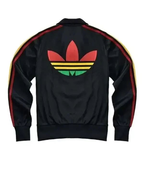 Bob Marley Adidas Black Fleece Track Jacket Back
