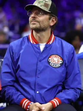 Bradley Cooper Julius Dr.J Erving Blue Varsity Jacket
