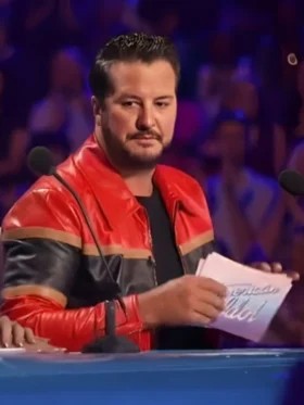 Buy American Idol S22 Luke Bryan Striped Faux Leather Jacket