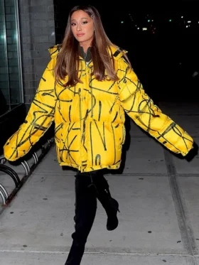 Buy Ariana Grande Oversized Yellow Puffer Jacket For Sale Men And Women