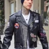 Buy Travis Barker American musician and drummer Black Biker Jacket For Sale Men And Women