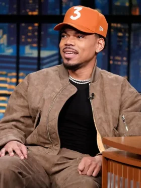 Chance The Rapper Late Night with Seth Meyers Brown Jacket On Sale