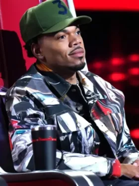 Chance the Rapper The Voice S025 Black Red Print Jacket