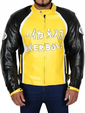 Derek Luke Yellow Biker Leather Jacket