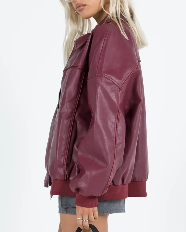 Goldsmith Bomber Jacket Burgundy