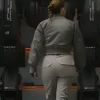 Jennifer Lopez Atlas 2024 Grey Zip Bomber Jacket Back