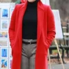 Jennifer Lopez Valentines Day Red Trench Coat