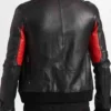 Kid Cudi Surface to Air Black Leather Jacket Back