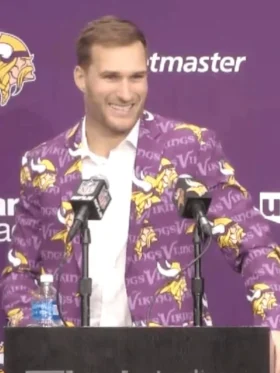 Minnesota Vikings Kirk Cousins Purple Printed Blazer