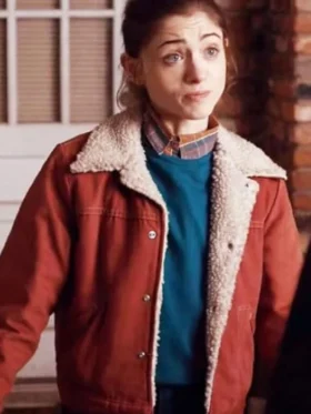 Nancy Wheeler Stranger Things Red Shearling Jacket