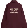 Not from Paris Madame Maroon Jacket back