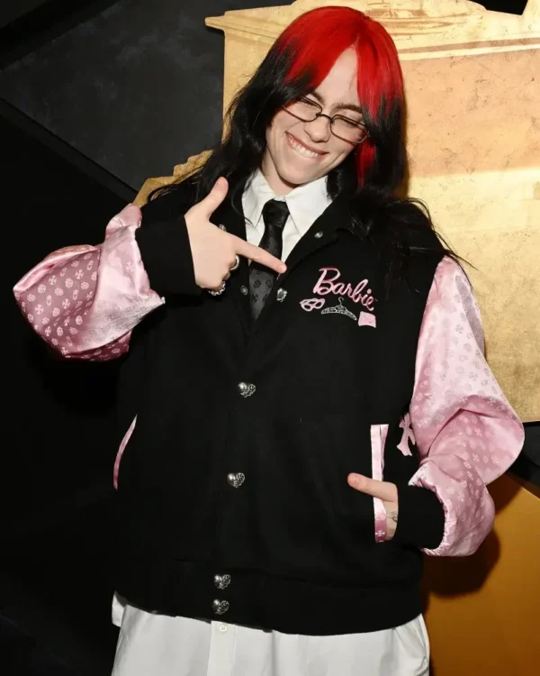 Purchase Billie Eilish Grammy Awards Team Barbie Bomber Jacket