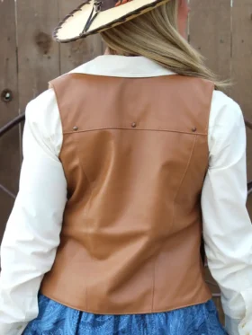 Robin Cowboy Brown Leather Vest