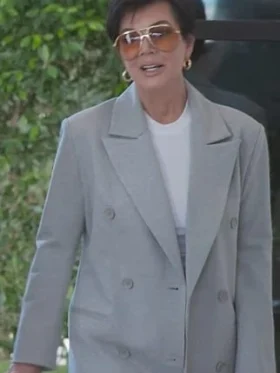 The Kardashians S5 Kris Jenner Grey Long Coat