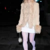 Anna Sophia Robb Fur Beige Jacket