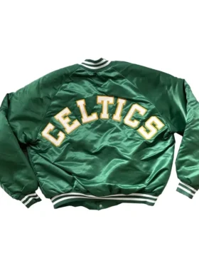 Boston Celtics 90’s Green Satin Bomber Jacket
