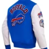 Buffalo Bills Animal Print RoyalWhite Varsity Jacket Back