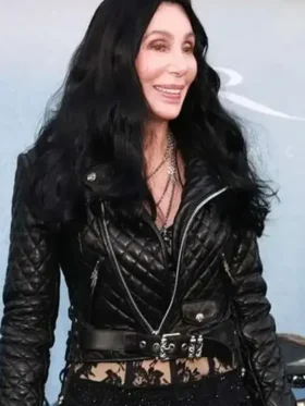 Cher The Bikeriders 2024 Biker Leather Jacket