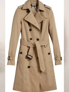 Cleopatra Coleman Clipped 2024 Beige Trench Coat