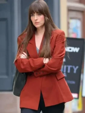 Dakota Johnson Materialists Red Blazer