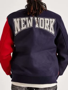 NY Yankees 27X World Series Wool Varsity Jacket Back