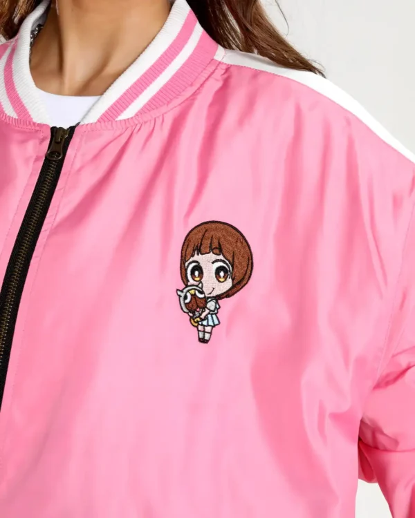 Shop Mako Pink Bomber Jacket