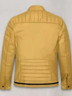 Andrew Tate Yellow Genuine Lambskin Leather Jacket For Sale Men And Women