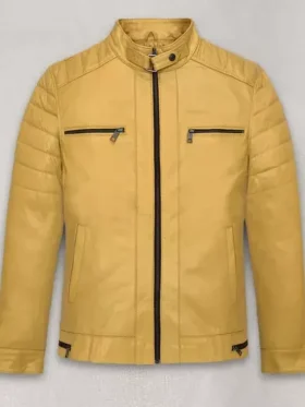 Andrew Tate Yellow Leather Jacket