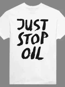 Just Stop Oil White T Shirt