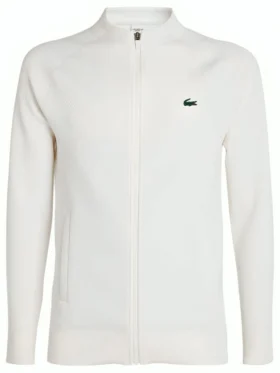 Shop Wimbledon 2024 Novak Djokovic Zip-Up White Jacket